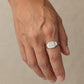 Sovereign Square Signet White Gold Ring