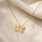 Butterfly Initial Letter Pendant Necklace