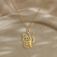 Butterfly Initial Letter Pendant Necklace