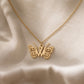 Butterfly Initial Letter Pendant Necklace