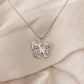 Butterfly Initial Letter Pendant Necklace
