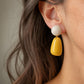 Lustrous Pearl Amber Earrings