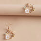 Bee Flower Gold Drop Earrings