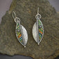 Bohemian Mozaic Leaf Earrings