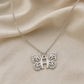 Butterfly Initial Letter Pendant Necklace