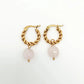Louane Graceful Drop Stone Twisted Earrings