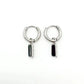 Gleaming Rectangle Drop Gem Earrings