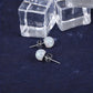 Round Opal Stud Earrings