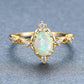 Celestial Opal Crystal Garden Ring
