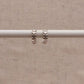 Silver Laurel Huggie Hoops