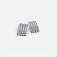Artistic Silver Long Ribbed Earrings