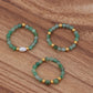 3pcs Set Amethyst Beaded Rings