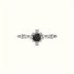 Vintage Black Square Cubic Inlay Ring