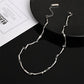 White Gold Wave Twist Necklace