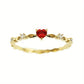 Petite Heart Ruby Ring