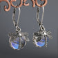 Vintage Moonstone Dragonfly Earrings