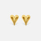 Stylish Gold Pointy Heart Studs