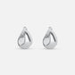 Modern Silver Tear Drop Earrings