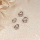 Silver Crystal Star Huggie Hoops