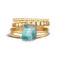 Aquamarine Stacking Ring Set