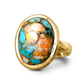 Oyster Turquoise Gold Ring
