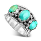Three Stone Turquoise Ring