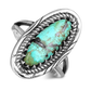 Turquoise Silver Boho Ring