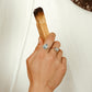 Teardrop Aquamarine Silver Ring