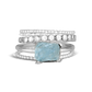Aquamarine Stacking Ring Set