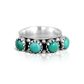 Turquoise Band Silver Ring