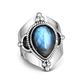 Teardrop Labradorite Silver Ring