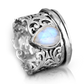 Spinner Teardrop Moonstone Ring