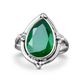 Teardrop Green Onyx Ring