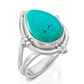 Turquoise Teardrop Silver Ring