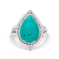 Turquoise Teardrop Silver Ring