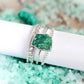 Green Aventurine Silver Ring Set