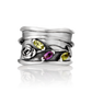 Rose Flower Fidget Amethyst Ring