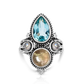 Blue Topaz Celestial Ring