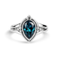 Blue Topaz Teardrop Ring