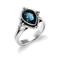 Blue Topaz Teardrop Ring