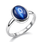 Kyanite Oval Silver Ring