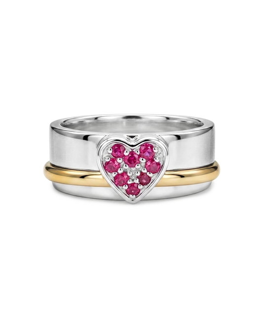 Ruby Heart Fidget Ring