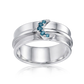 Blue Topaz Moon Fidget Ring