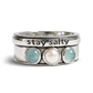 Pearl and Aquamarine Fidget Ring