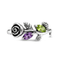 Amethyst and Peridot Rose Ring