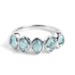 Aquamarine Teardrops Ring