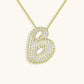 Bubble Initial Crystals Necklace