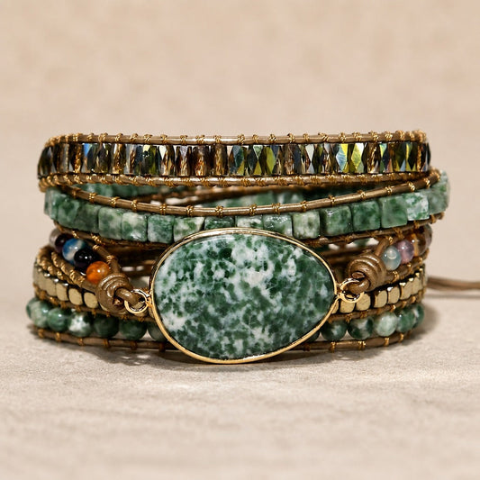 Boho Natural Stone Wrap Bracelet