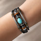Vintage Turquoise Stone Leather Bracelet