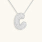 Bubble Initial Crystals Necklace